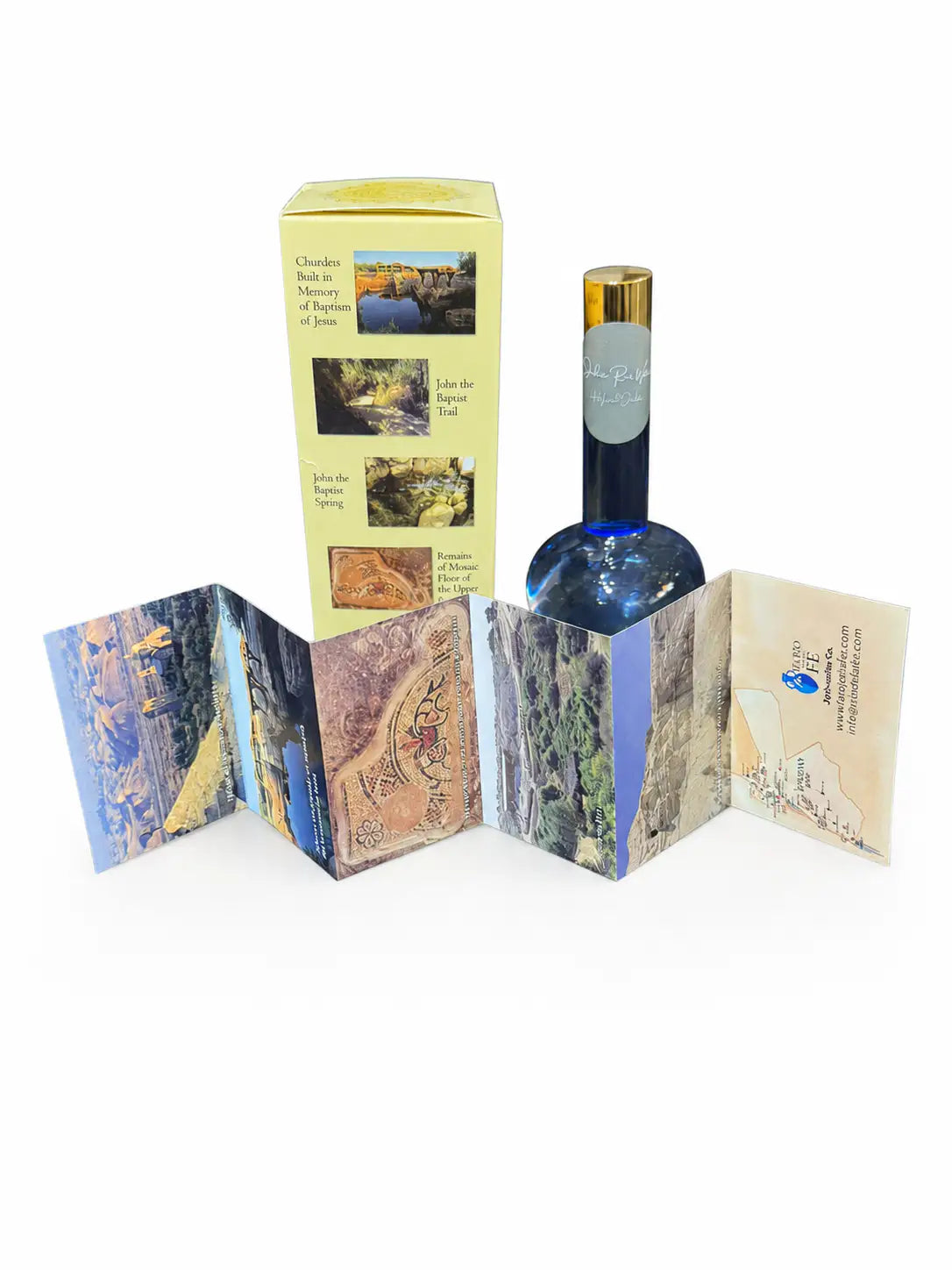 Jordan River Holy Water from Bethany Beyond the Jordan – Blue Glass Amphora
