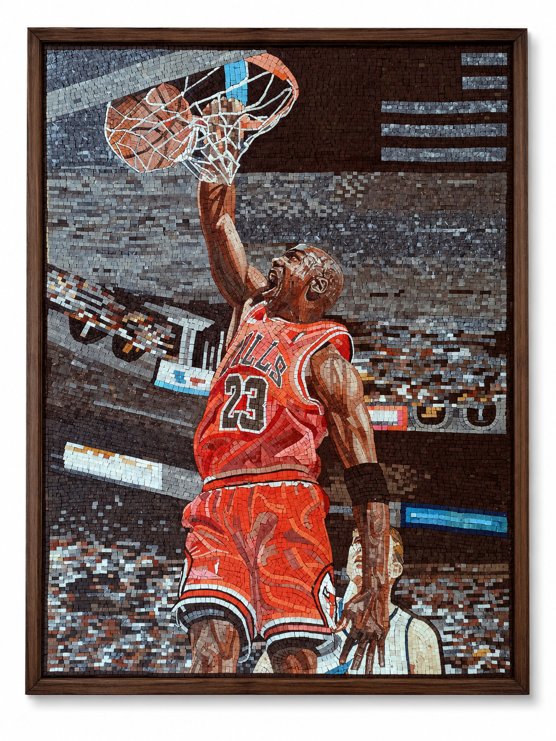 Michael Jordan No. 23 Dunk Mosaic – Handcrafted Jordanian Stone Art