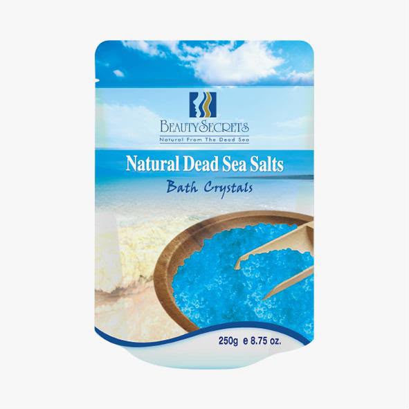 Beauty Secrets Authentic Natural Dead Sea Salts Bath Crystals (Blue)