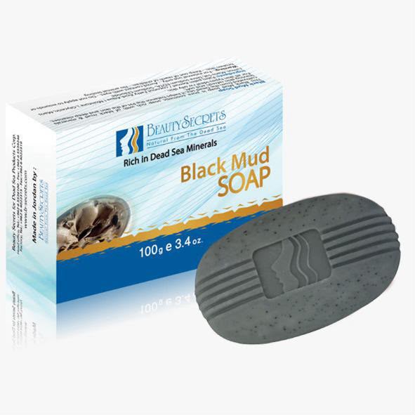 Beauty Secrets Authentic Black Mud Soap Rich in Dead Sea Minerals