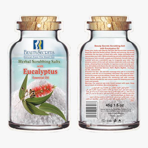 Beauty Secrets Herbal Scrubbing Salts with Eucalyptus Essential Oil (45g / 1.5 oz.)