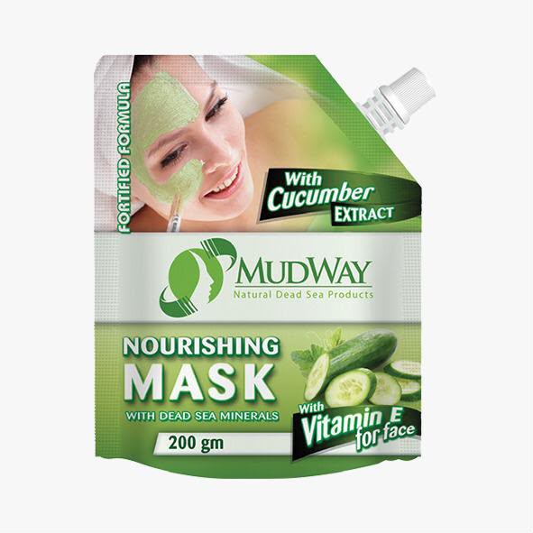 Mudway Nourishing Mask with Dead Sea Minerals With Cucumber Extract & Vitamin E for face (200 gm)