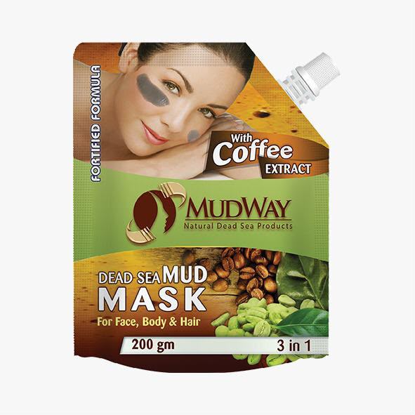 Mudway 3-in-1 Dead Sea Mud Mask With Coffee Extract for Face, Body & Hair (200 gm)