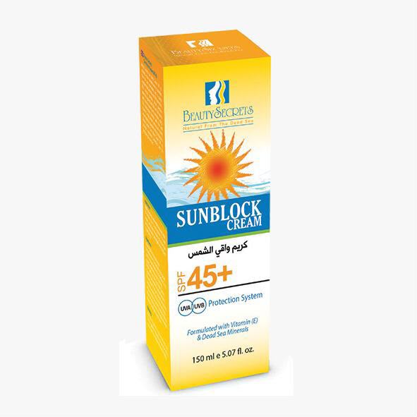 Beauty Secrets Sunblock Cream SPF 45+ (150 ml e 5.07 fl. oz.)