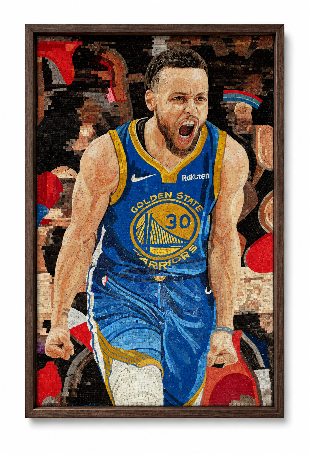Stephen Curry No. 30 Mosaic – Handcrafted Jordanian Stone Portrait