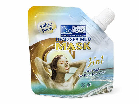 BioSea 3-in-1 Dead Sea Mud Mask for Face, Body & Hair