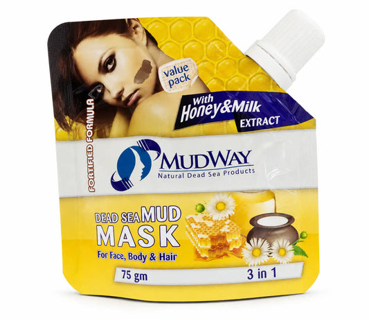 MudWay 3-in-1 Dead Sea Mud Mask with Honey & Milk Extract