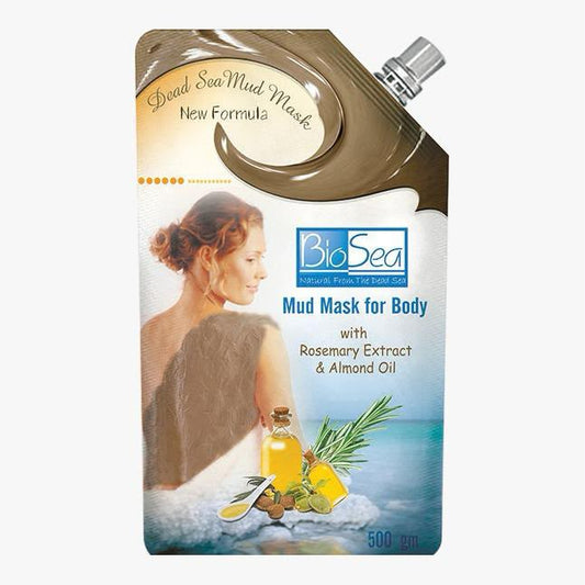 Bio Sea Authentic Dead Sea Mud Mask for Body with Rosemary Extract & Almond Oil