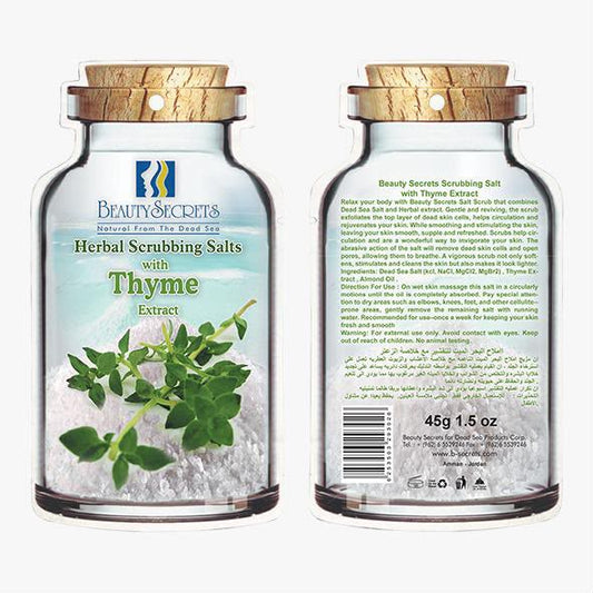 Beauty Secrets Herbal Scrubbing Salts with Thyme Extract (45g / 1.5 oz.)