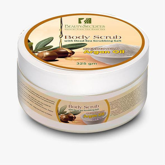 Beauty Secrets Body Scrub with Dead Sea Scrubbing Salt Blended with Argan Oil (325 gm)