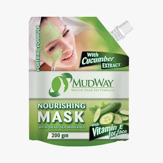 Mudway Nourishing Mask with Dead Sea Minerals With Cucumber Extract & Vitamin E for face (200 gm)